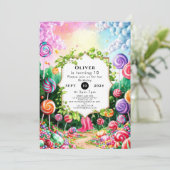 Sweet Boho Candyland Verjaardag Kaart (Staand voorkant)