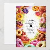 Sweet Boho Donut Verjaardag Kaart (Voorkant / Achterkant)