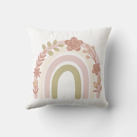 Sweet Boho Floral Rainbow Kussen (Achterkant)