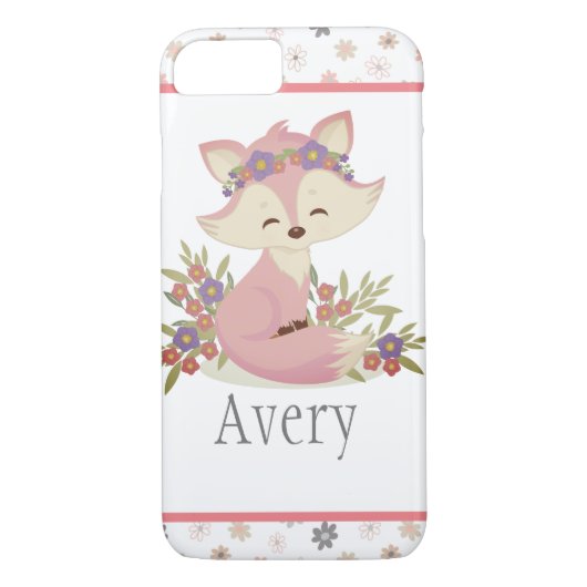 Sweet Boho Fox Persoonlijk Case-Mate iPhone Case (Achterkant)