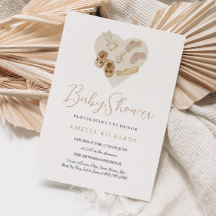 Sweet Boho Heart Blush Roze Baby shower Kaart