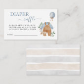 Sweet Boho Neutral Boy Baby shower Luier Raffle Informatiekaartje (Voorkant / Achterkant)