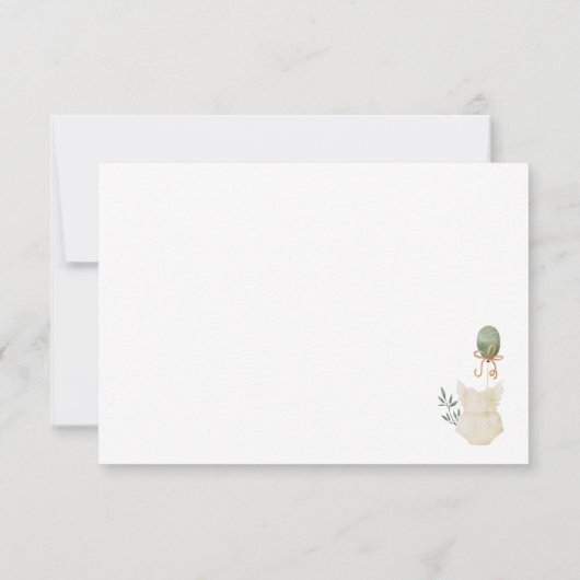 Sweet Boho Neutral Clothesline Meisje Baby shower Bedankkaart (Achterkant)