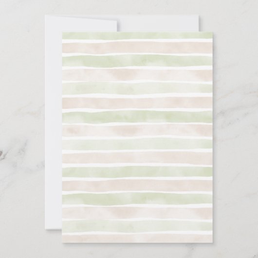 Sweet Boho Neutral Clothesline Meisje Baby shower Kaart (Achterkant)