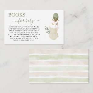 Sweet Boho Neutral Meisje Baby shower Boeken voor  Informatiekaartje