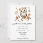 Sweet Boho Owl Baby shower Kaart (Voorkant)