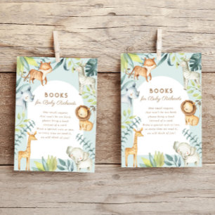 Sweet boho safari dieren salie boeken voor baby informatiekaartje