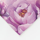 Sweet Boho Tropical Elephant Blush Paarse Floral Fleece Deken (Hoek)