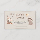 Sweet Boho Waterverf Dierluier Raffle Informatiekaartje (Voorkant)