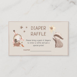 Sweet Boho Waterverf Dierluier Raffle Informatiekaartje