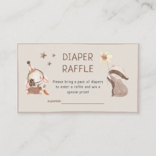 Sweet Boho Waterverf Dierluier Raffle Informatiekaartje