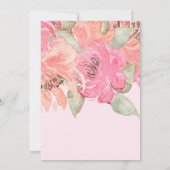 Sweet Boho Waterverf Floral Beer Woodland Baby Kaart (Achterkant)