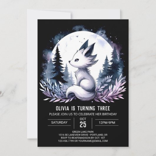 Sweet Boho Wolf Verjaardag Kaart (Voorkant)