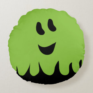 Sweet Boo Ghost Pillow-Green Rond Kussen