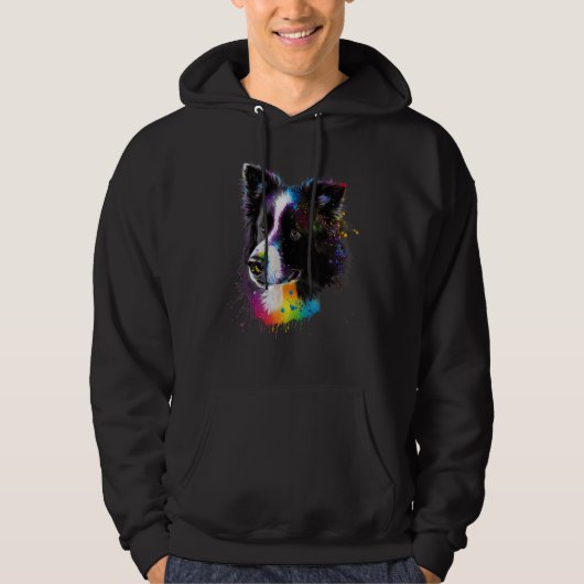 Sweet Border Collie Dog Portrait_6 Hoodie (Voorkant)