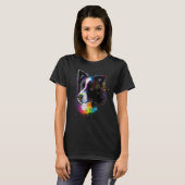 Sweet Border Collie Dog Portrait_6 T-shirt (Voorkant volledig)