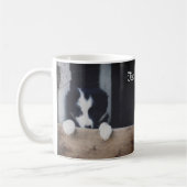 Sweet Border Collie Puppy op persoonlijke titel Koffiemok (Links)