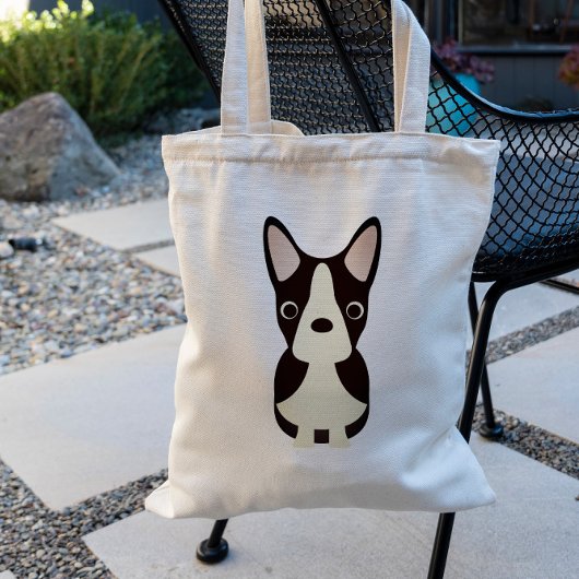 Sweet Boston Terrier Bag, Cute Dog Tote Bag