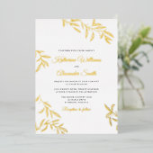 Sweet Botanical Wedding Invitation Folie Uitnodiging (Staand Voorkant)