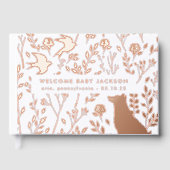 Sweet Botanical Wildlife Print Baby shower Welkom Gastenboek (Voorkant)