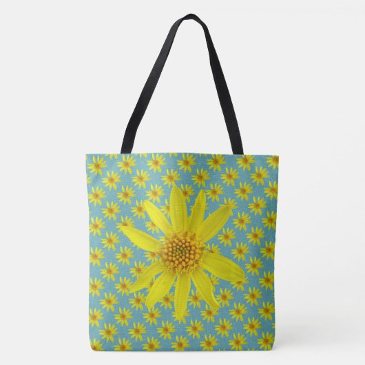 Sweet botanisch Floral geel op elke kleur Tote Bag (Voorkant)