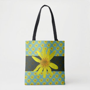 Sweet botanisch Floral geel op elke kleur Tote Bag
