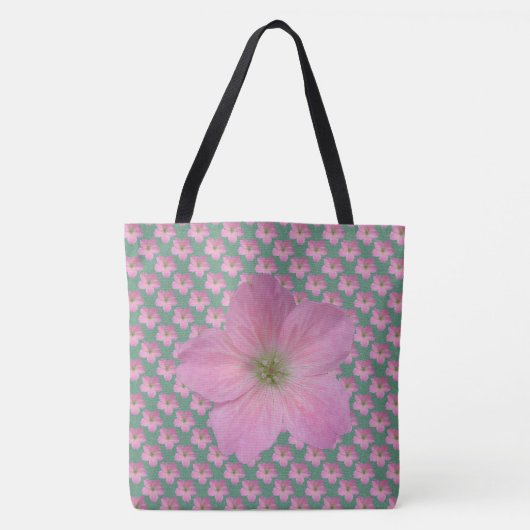 Sweet Botanische Floral Roze op elke kleur Tote Bag (Voorkant)