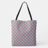 Sweet Botanische Floral Roze op elke kleur Tote Bag (Achterkant)