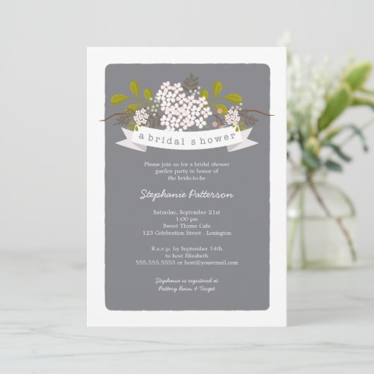 Sweet Bouquet Garden Party Vrijgezellenfeest Kaart (Staand voorkant)