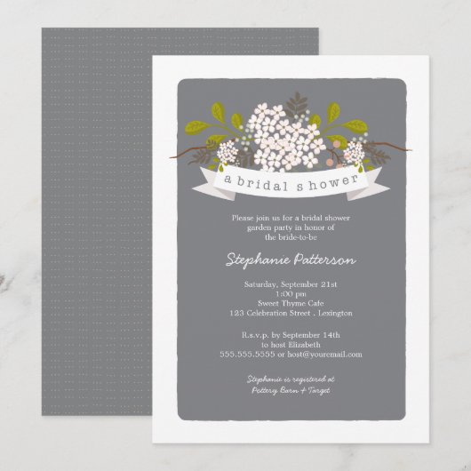 Sweet Bouquet Garden Party Vrijgezellenfeest Kaart (Voorkant / Achterkant)