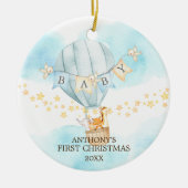 Sweet Boy Baby's eerste kerstversiering Keramisch Ornament (Voorkant)