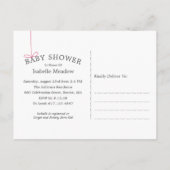 Sweet Boy Rabbit Moon Baby shower Uitnodiging Briefkaart (Achterkant)