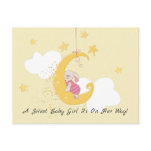 Sweet Boy Rabbit Moon Baby shower