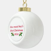 Sweet boy's Christmas Snowflake ingelijst Ornament (Rechts)