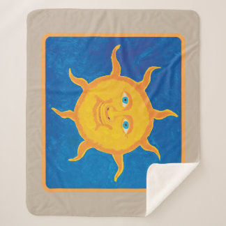 Sweet Boy's Sun Sherpa Blanket Deken