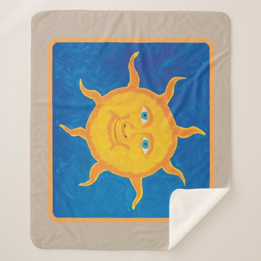 Sweet Boy's Sun Sherpa Blanket Sherpa Deken (Voorkant)