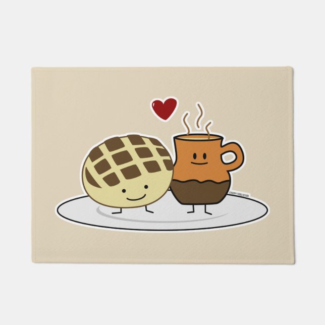 Sweet Bread Hot Chocolate Pan dulce Mexican concha Deurmat (Voorkant)