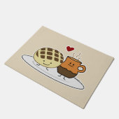 Sweet Bread Hot Chocolate Pan dulce Mexican concha Deurmat (Schuin)