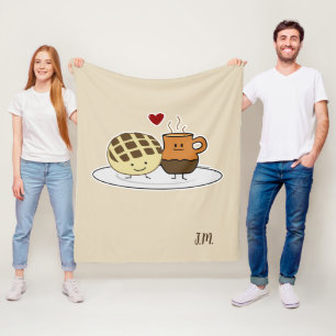 Sweet Bread Hot Chocolate Pan dulce Mexican concha Fleece Deken