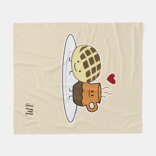 Sweet Bread Hot Chocolate Pan dulce Mexican concha Fleece Deken (Voorkant (Horizontaal))