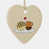 Sweet Bread Hot Chocolate Pan dulce Mexican concha Keramisch Ornament (Rechts)