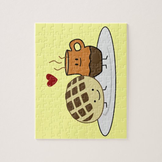 Sweet Bread Hot Chocolate Pan dulce Mexican concha Legpuzzel (Verticaal)