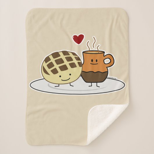 Sweet Bread Hot Chocolate Pan dulce Mexican concha Sherpa Deken (Voorkant)