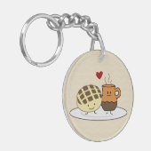 Sweet Bread Hot Chocolate Pan dulce Mexican concha Sleutelhanger (Voorkant Links)