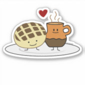 Sweet Bread Hot Chocolate Pan dulce Mexican concha Sticker (Voorkant)
