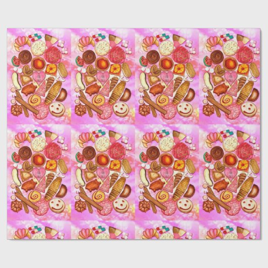 Sweet Bread Mexican Pan Dulce Cadeaupapier (Vlak)