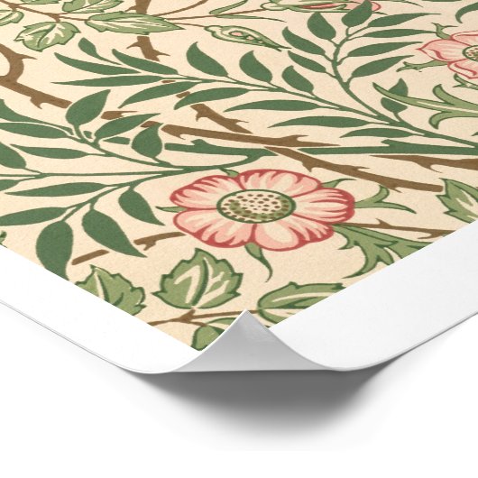 'Sweet Briar'-ontwerp voor behangpapier, gedrukt d Poster (Hoek)