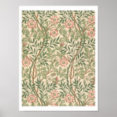 'Sweet Briar'-ontwerp voor behangpapier, gedrukt d Poster (Voorkant)