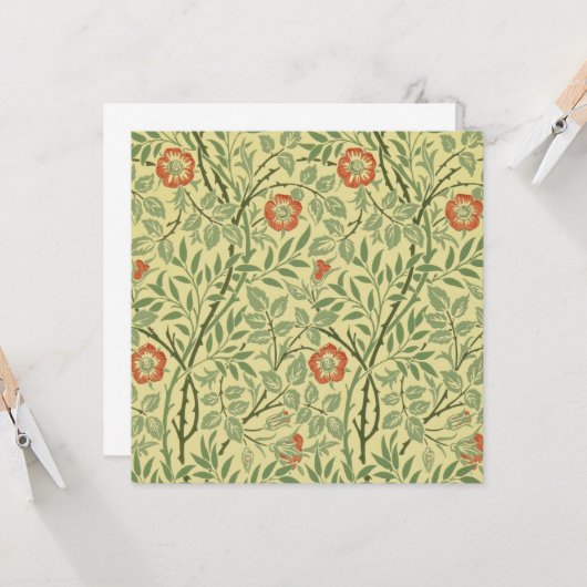 Sweet Briar Pattern (door William Morris) Kaart (Voorkant / Achterkant in situ)