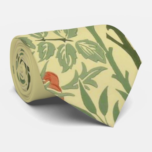 Sweet Briar Pattern (door William Morris) Stropdas (Opgerold)